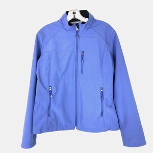 FJALL Women's Zip Front Jacket Fleece Lined Size M-L Purple Scuba Fabric
